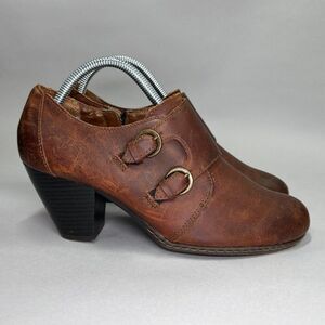 Born Concepts BOC Women's Size 8.5 Brown Leather Buckle Ankle Boots